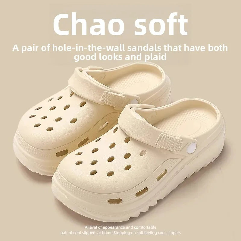 EVA Cartoon Thick Bottom Clog Shoes Women's Style Hot Sale Of The Season New Summer Fashion Outdoor Wear Heightening Beach Head