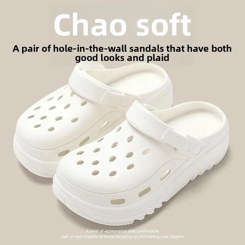 EVA Cartoon Thick Bottom Clog Shoes Women's Style Hot Sale Of The Season New Summer Fashion Outdoor Wear Heightening Beach Head