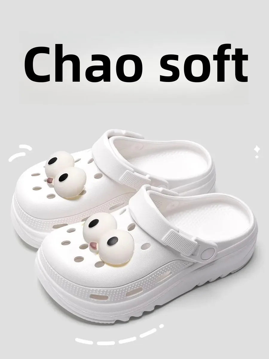EVA Cartoon Thick Bottom Clog Shoes Women's Style Hot Sale Of The Season New Summer Fashion Outdoor Wear Heightening Beach Head