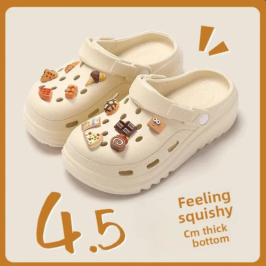 EVA Cartoon Thick Bottom Clog Shoes Women's Style Hot Sale Of The Season New Summer Fashion Outdoor Wear Heightening Beach Head