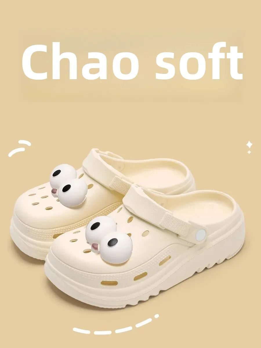 EVA Cartoon Thick Bottom Clog Shoes Women's Style Hot Sale Of The Season New Summer Fashion Outdoor Wear Heightening Beach Head